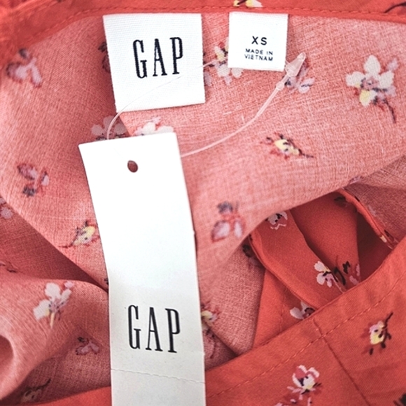 Gap Vermillion Womens Floral Sleeveless Midi Tank Dress in Rayon SzXS NWT - Picture 11 of 13